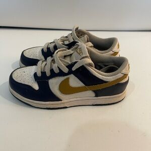 Nike Kids Sneakers - Navy and Gold Accents